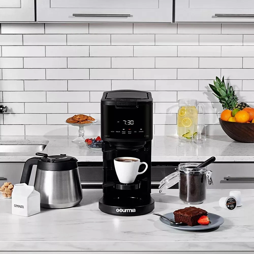 12 Cup Drip Coffee Maker with Thermal Carafe Black: Stainless Steel