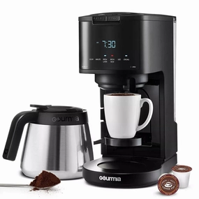 12 Cup Drip Coffee Maker with Thermal Carafe Black: Stainless Steel