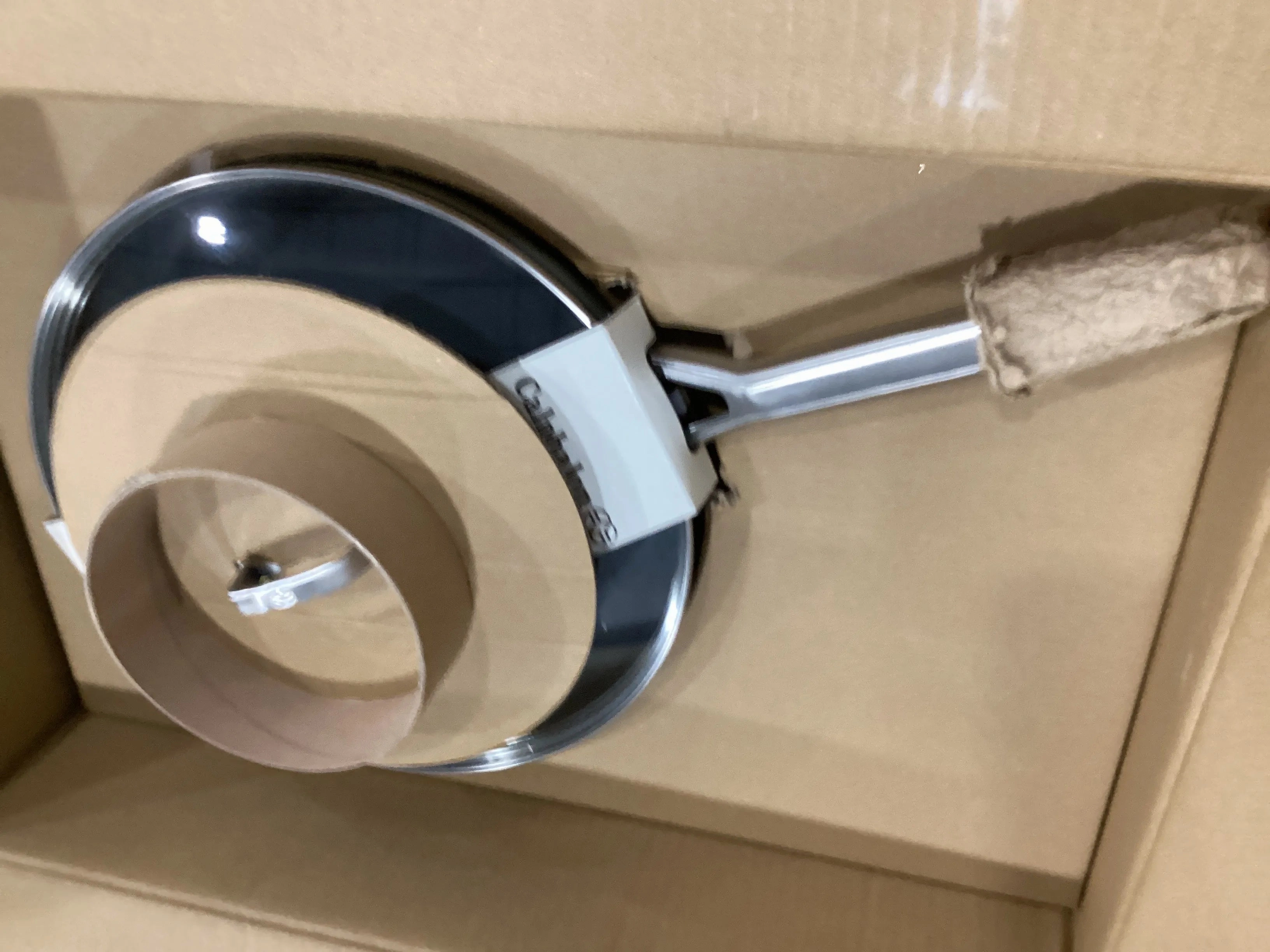 12" Ceramic Fry Pan with Lid Silver Ash