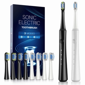 142AW DUO Electric Toothbrushes Adults WHITE&BLACK