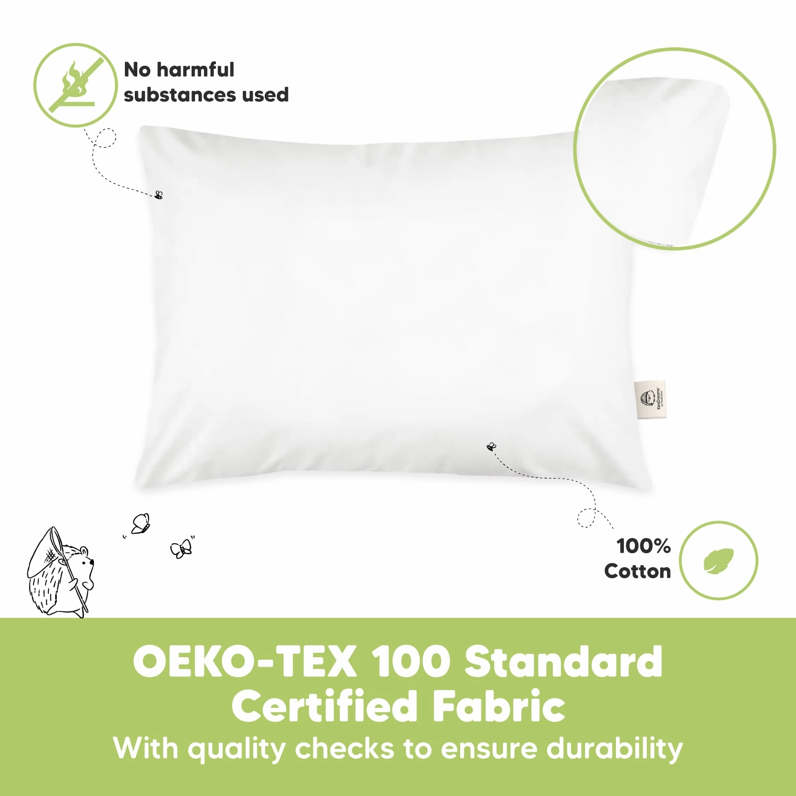 1-Pack Toddler Pillow (Soft White)