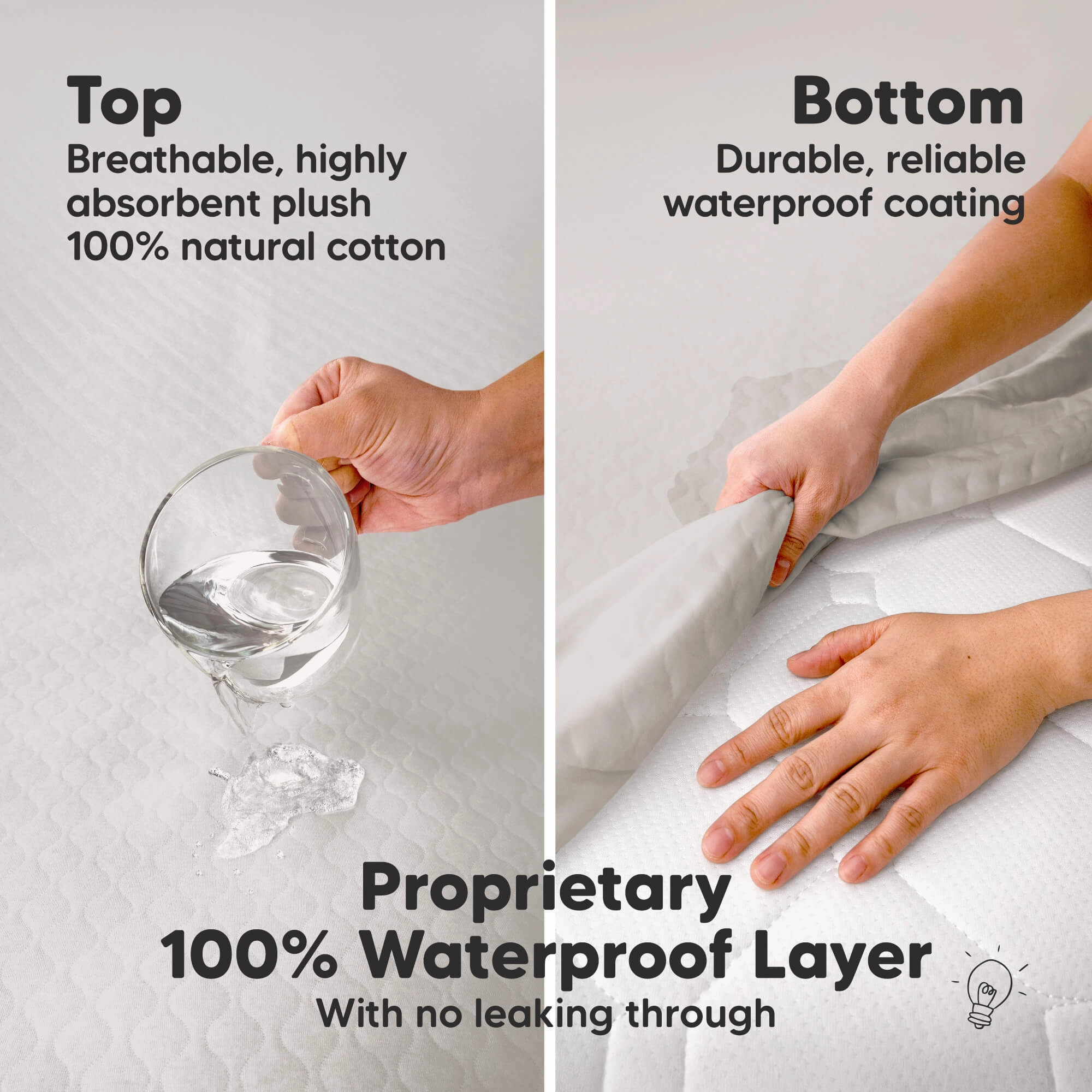 2-Pack Mavy Protect  Waterproof Crib Mattress Protector (Sage)
