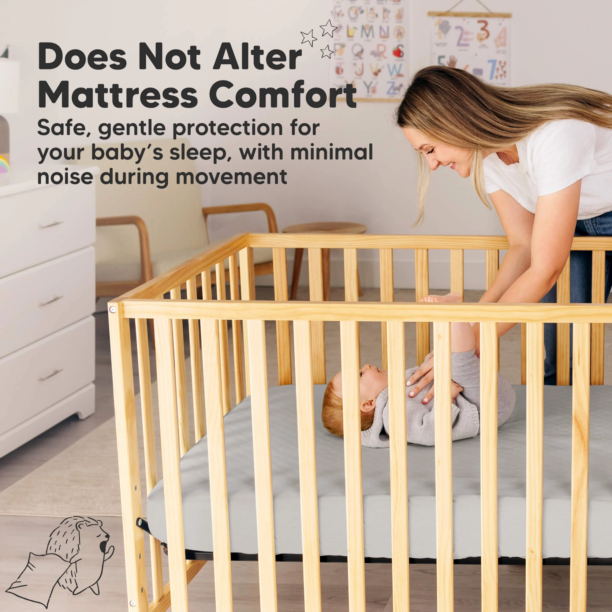 2-Pack Mavy Protect  Waterproof Crib Mattress Protector (Sage)