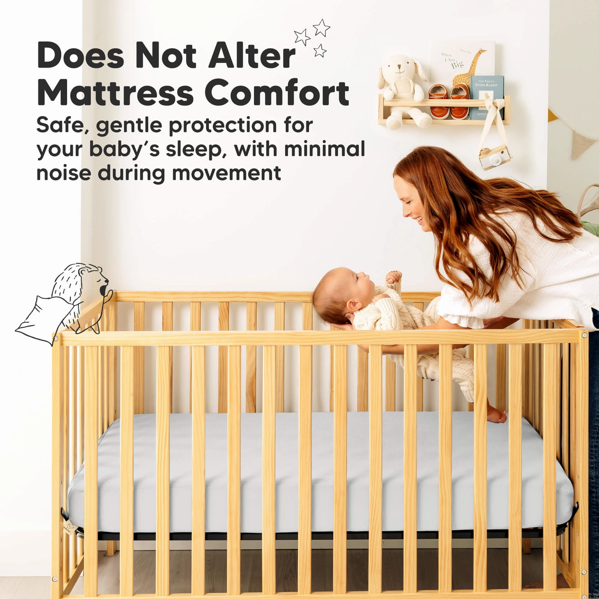 2-Pack Quin Protect  Waterproof Crib Mattress Protector (Pearl Gray)