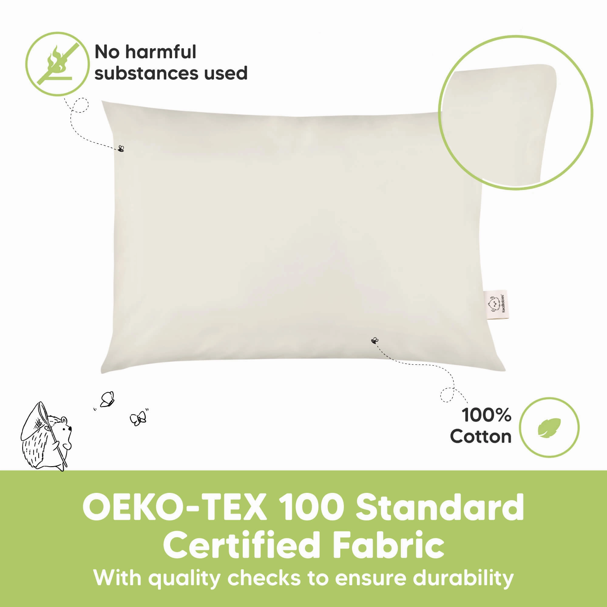 2-Pack Toddler Pillows (Clay)
