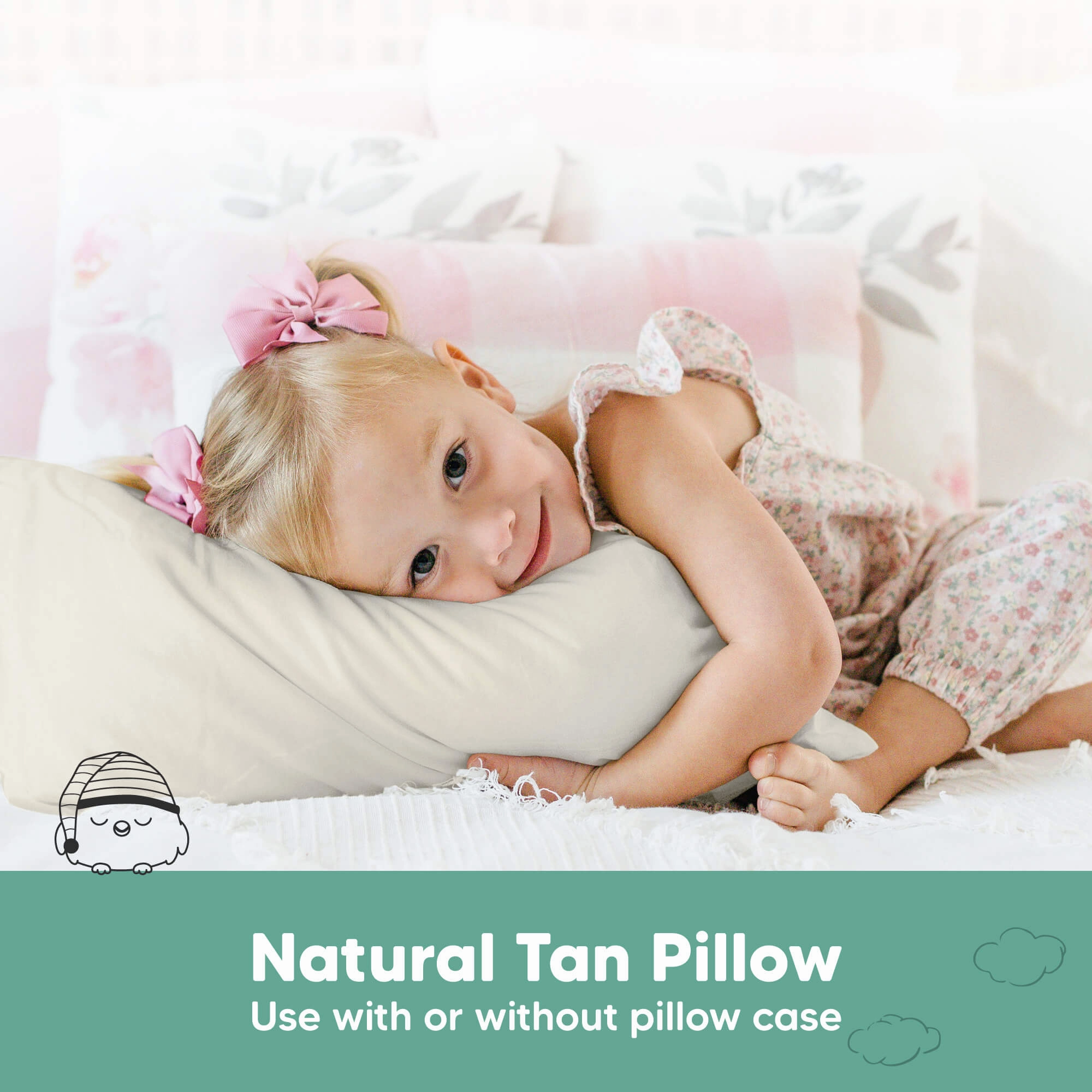2-Pack Toddler Pillows (Clay)
