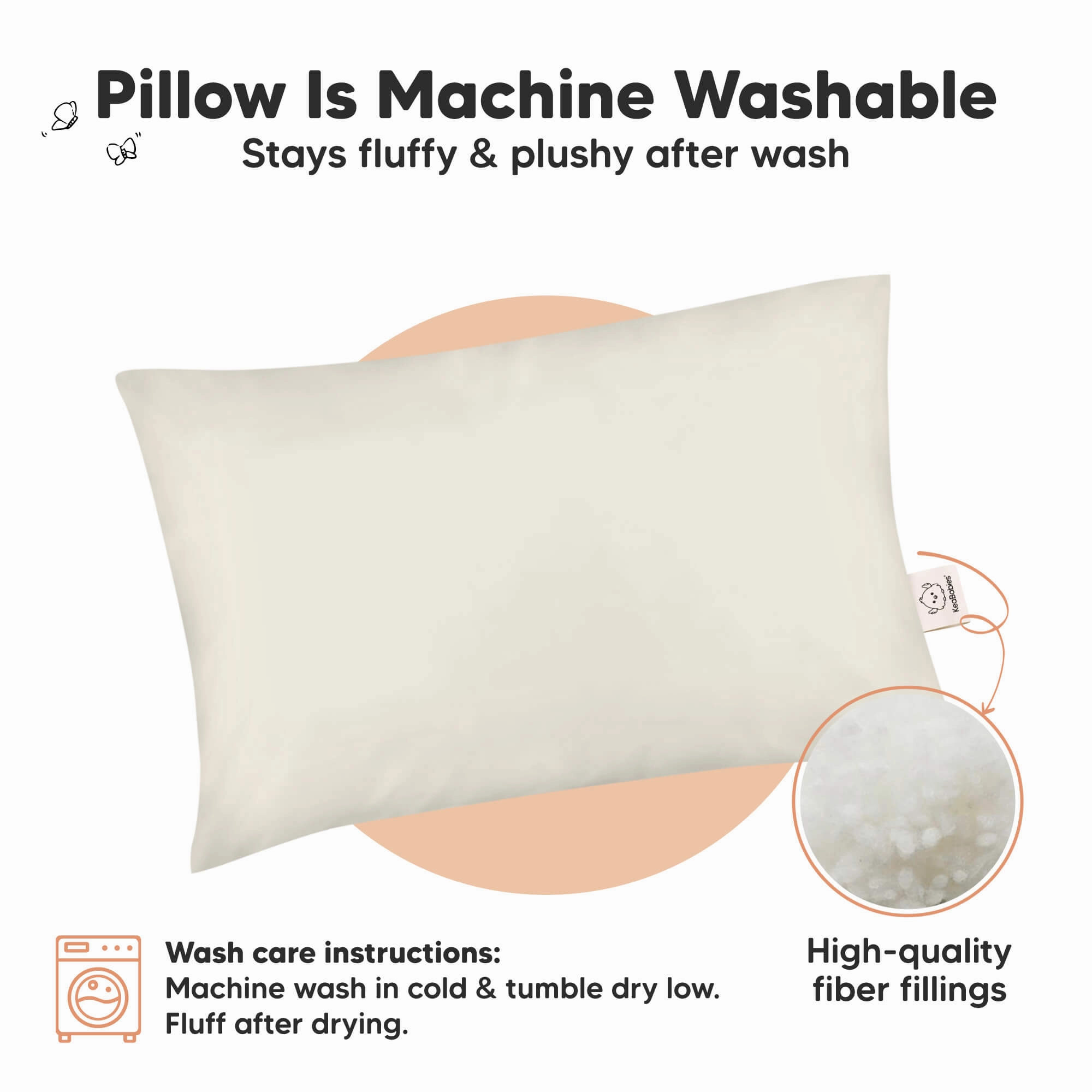 2-Pack Toddler Pillows (Clay)