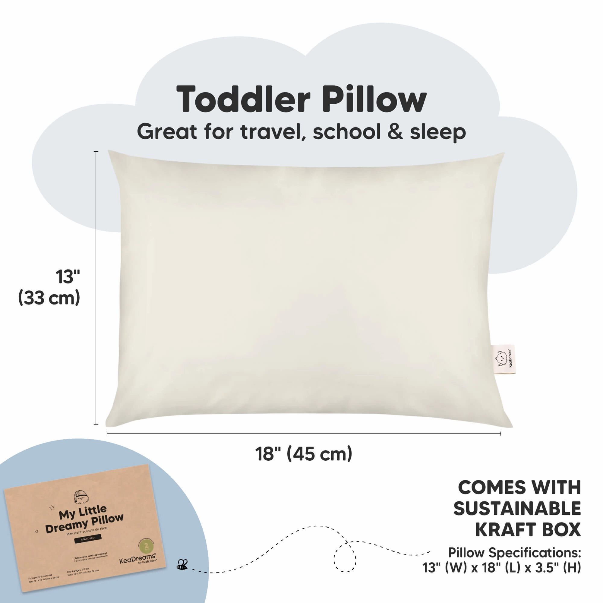 2-Pack Toddler Pillows (Clay)