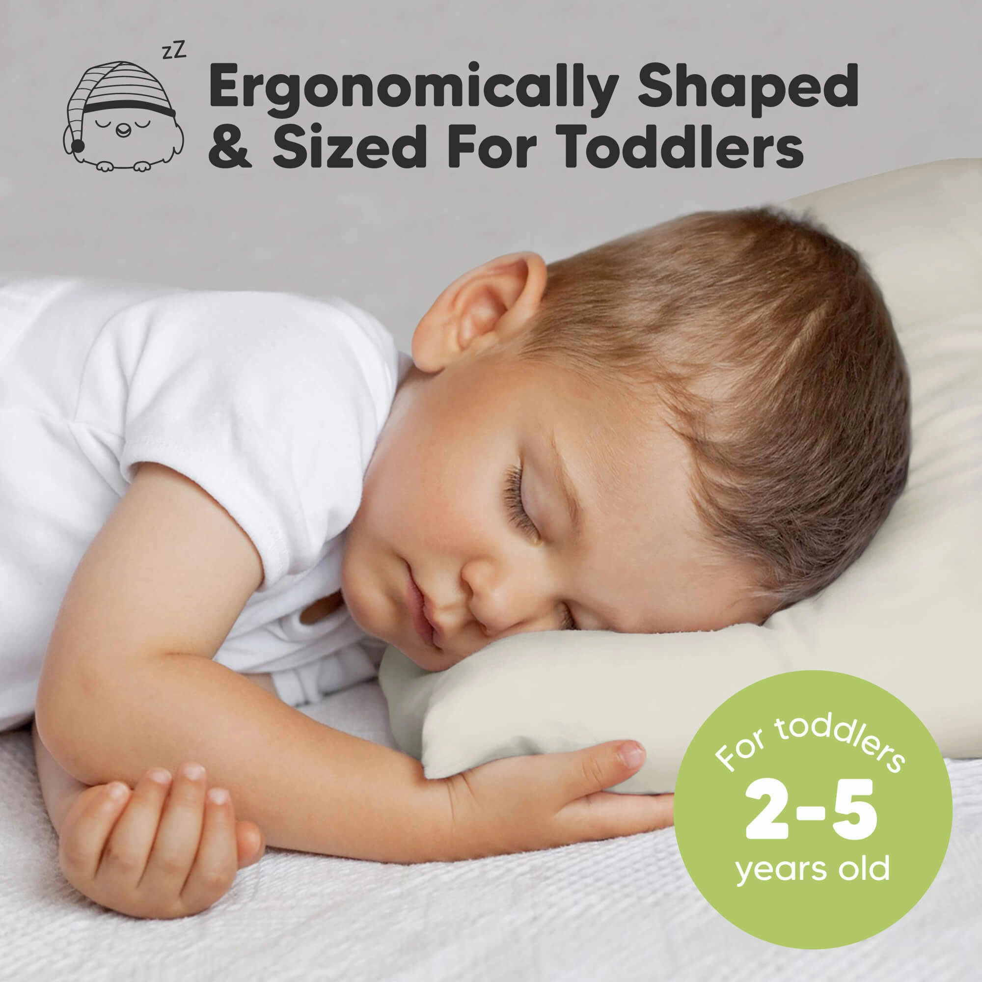 2-Pack Toddler Pillows (Clay)