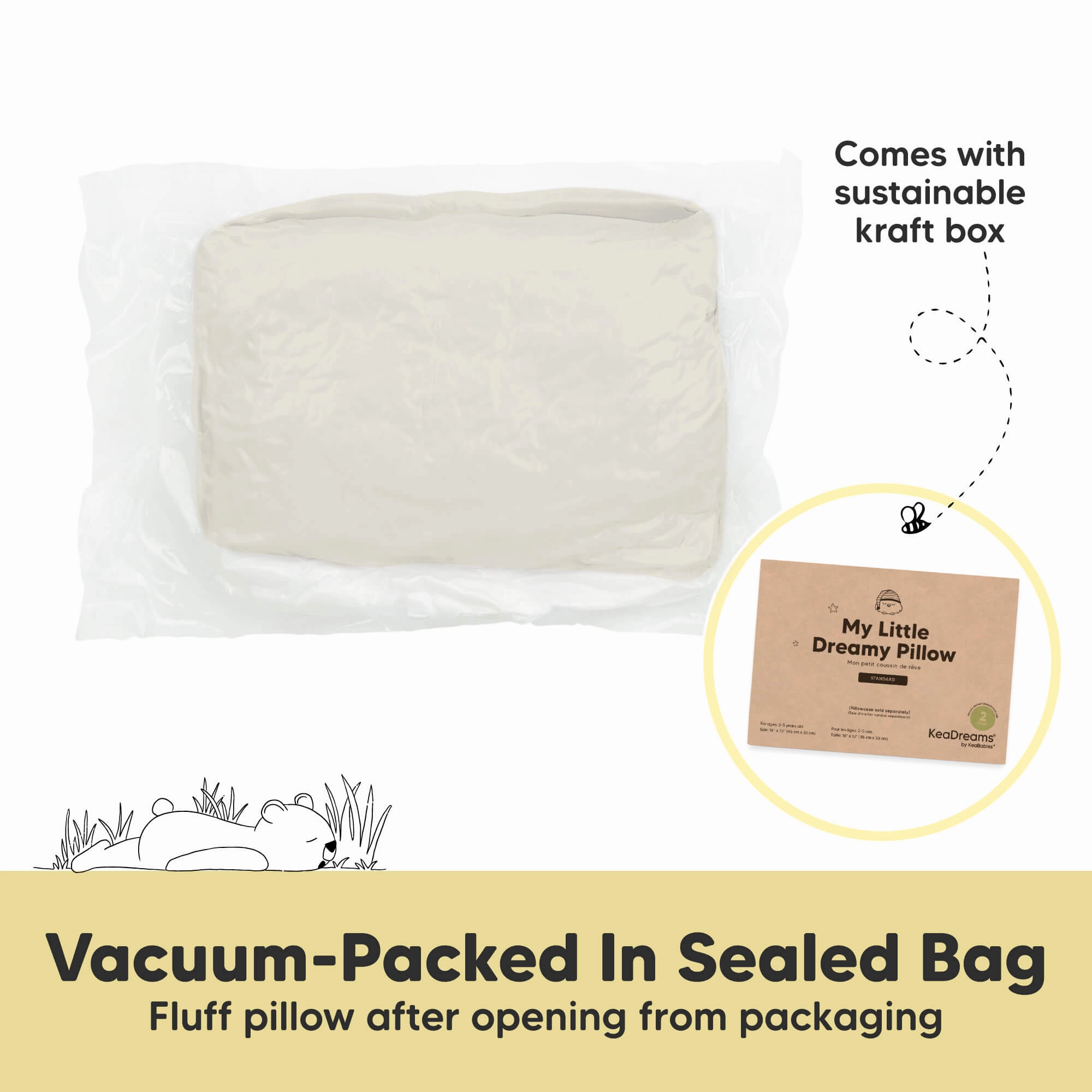 2-Pack Toddler Pillows (Clay)