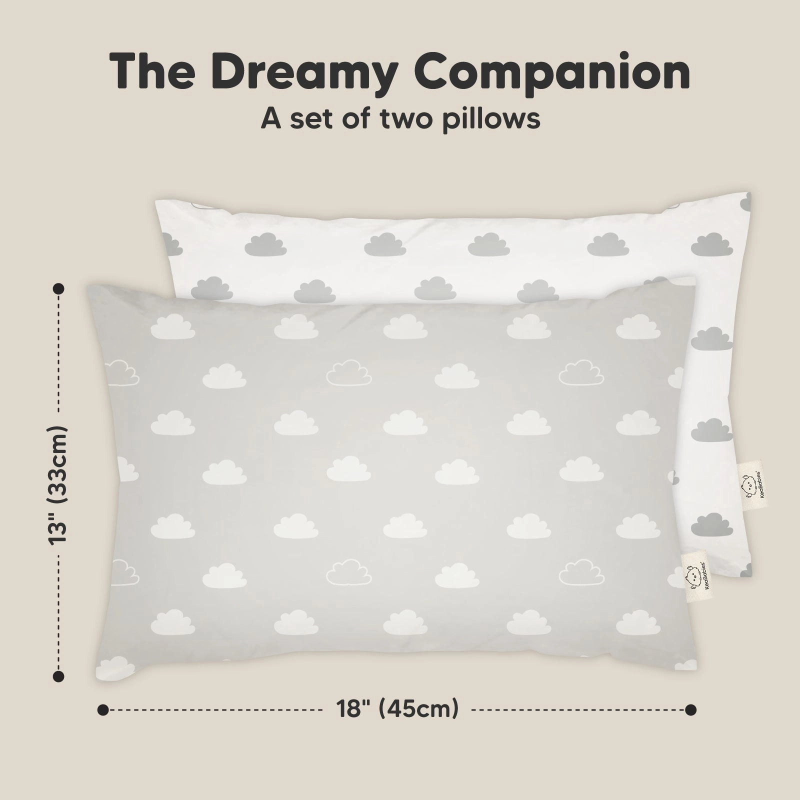 2-Pack Toddler Pillows (Cloud)