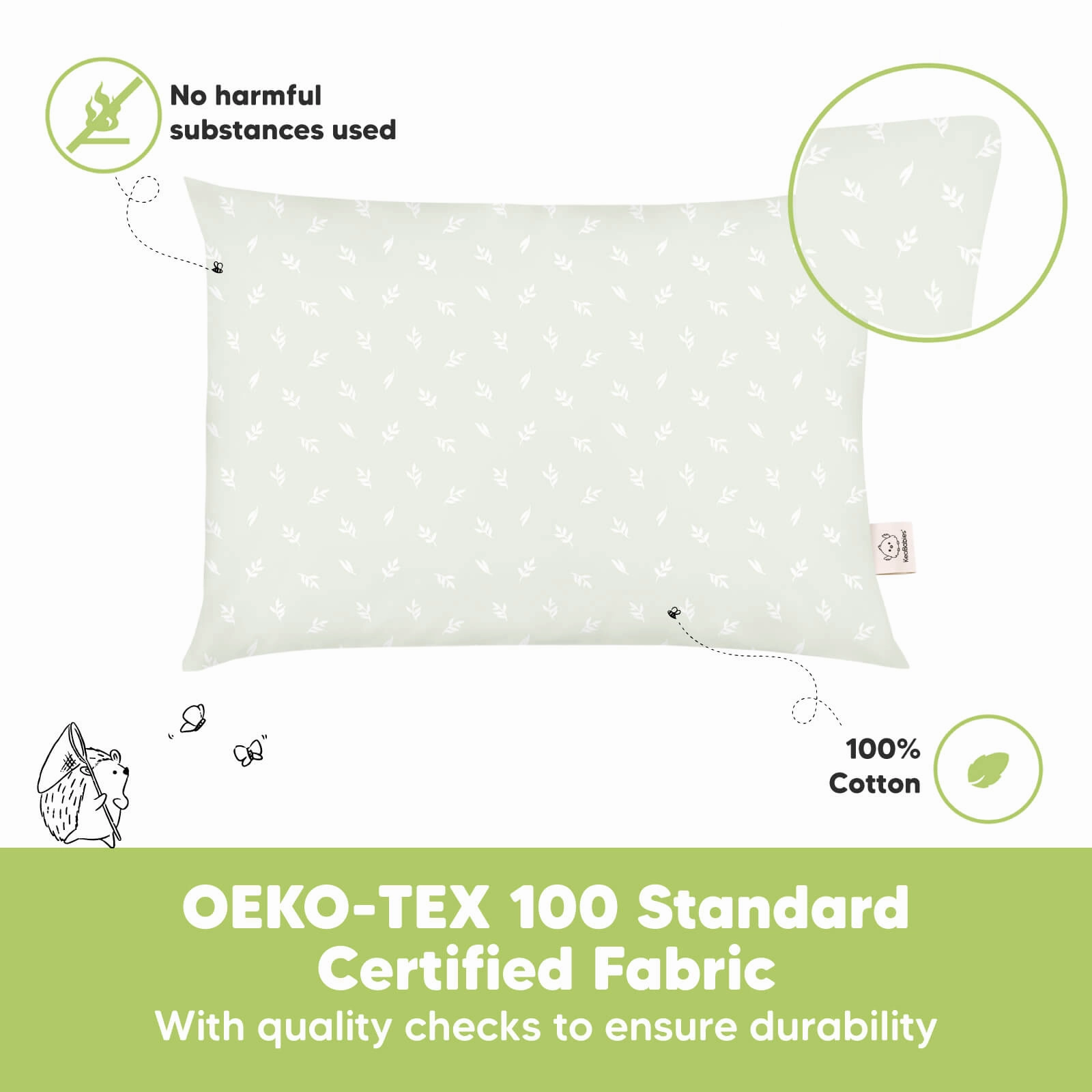 2-Pack Toddler Pillows (Herb)