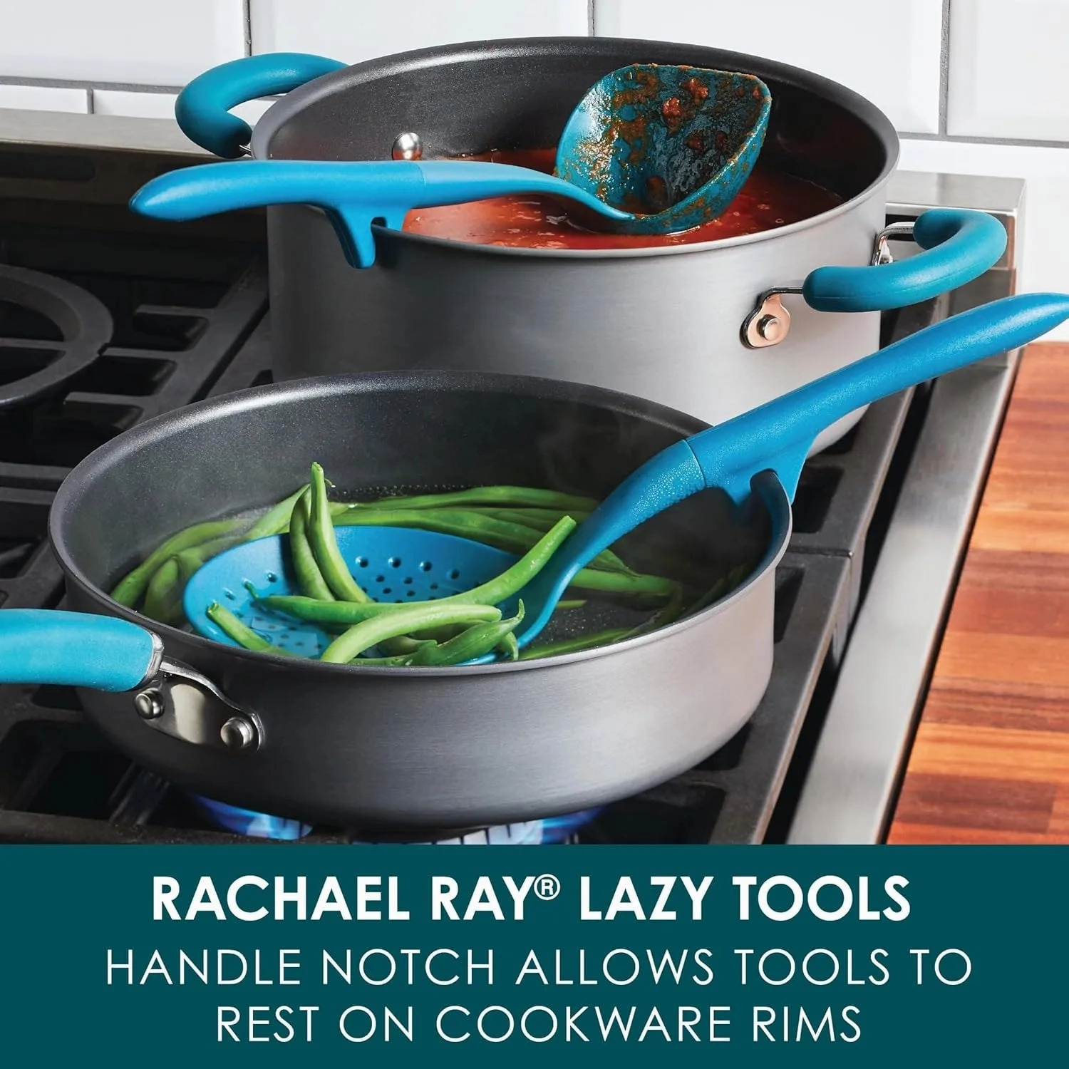2-Pc. Kitchen Utensils Set - Teal