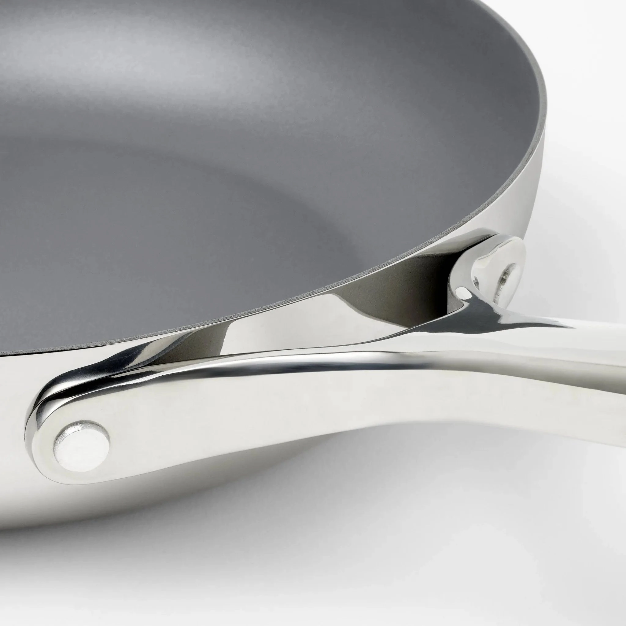 2pc Stainless Steel Ceramic Coated Nonstick Fry pan Set Dark Gray - ™