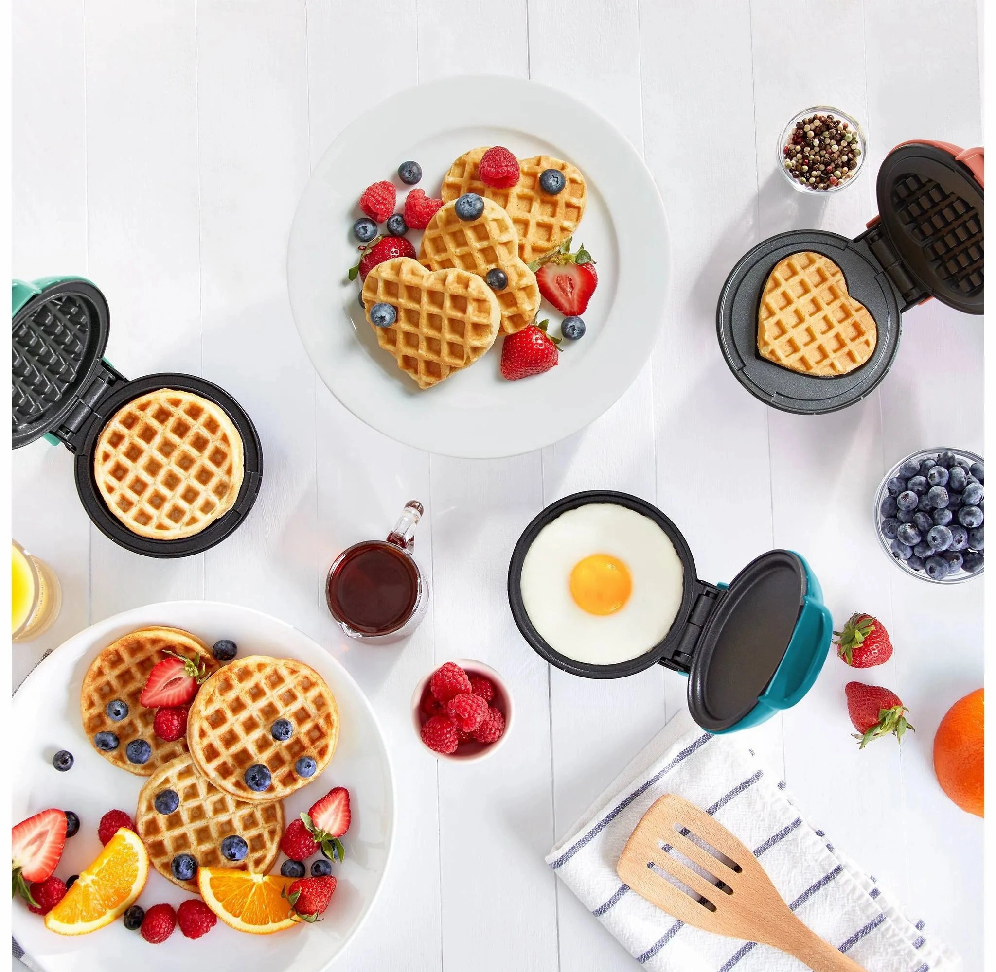 3 Piece Mini Set- Griddle, Waffle Maker, and Heart Waffle Maker