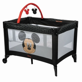 3D Ultra Baby Play Yard with Bassinet and Toy Bar - PEEKING MICKEY