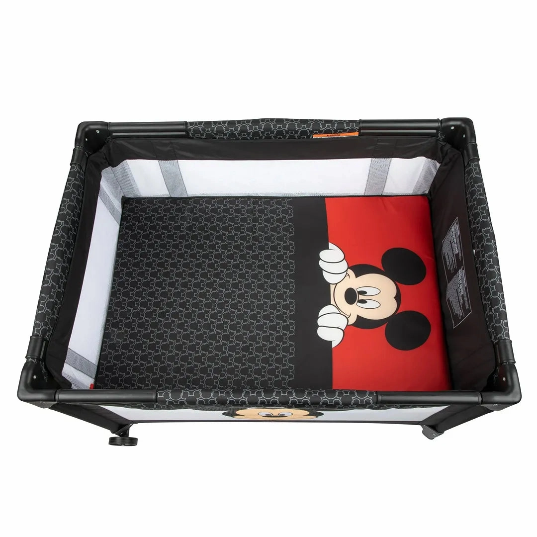 3D Ultra Baby Play Yard with Bassinet and Toy Bar - PEEKING MICKEY
