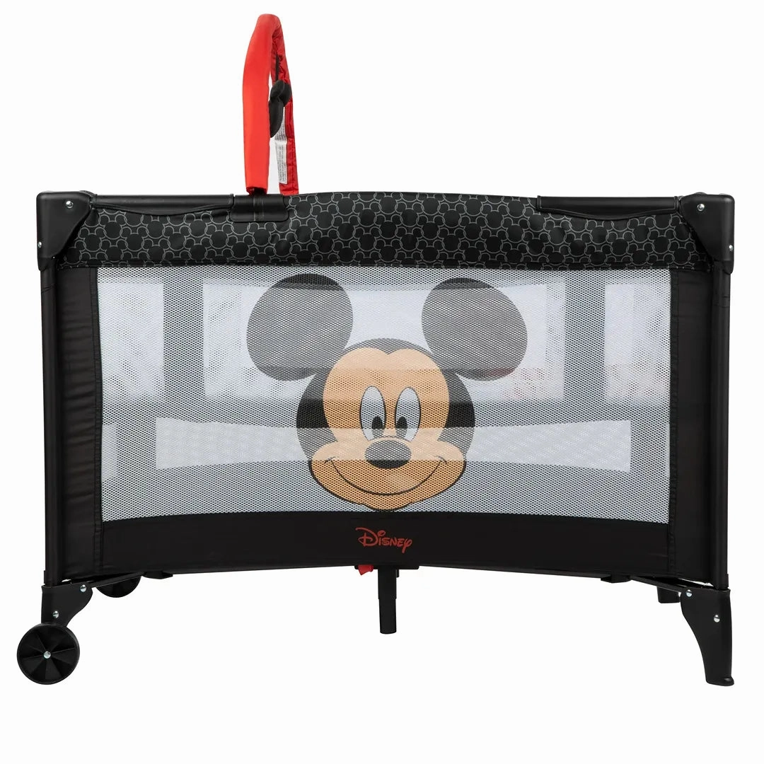 3D Ultra Baby Play Yard with Bassinet and Toy Bar - PEEKING MICKEY