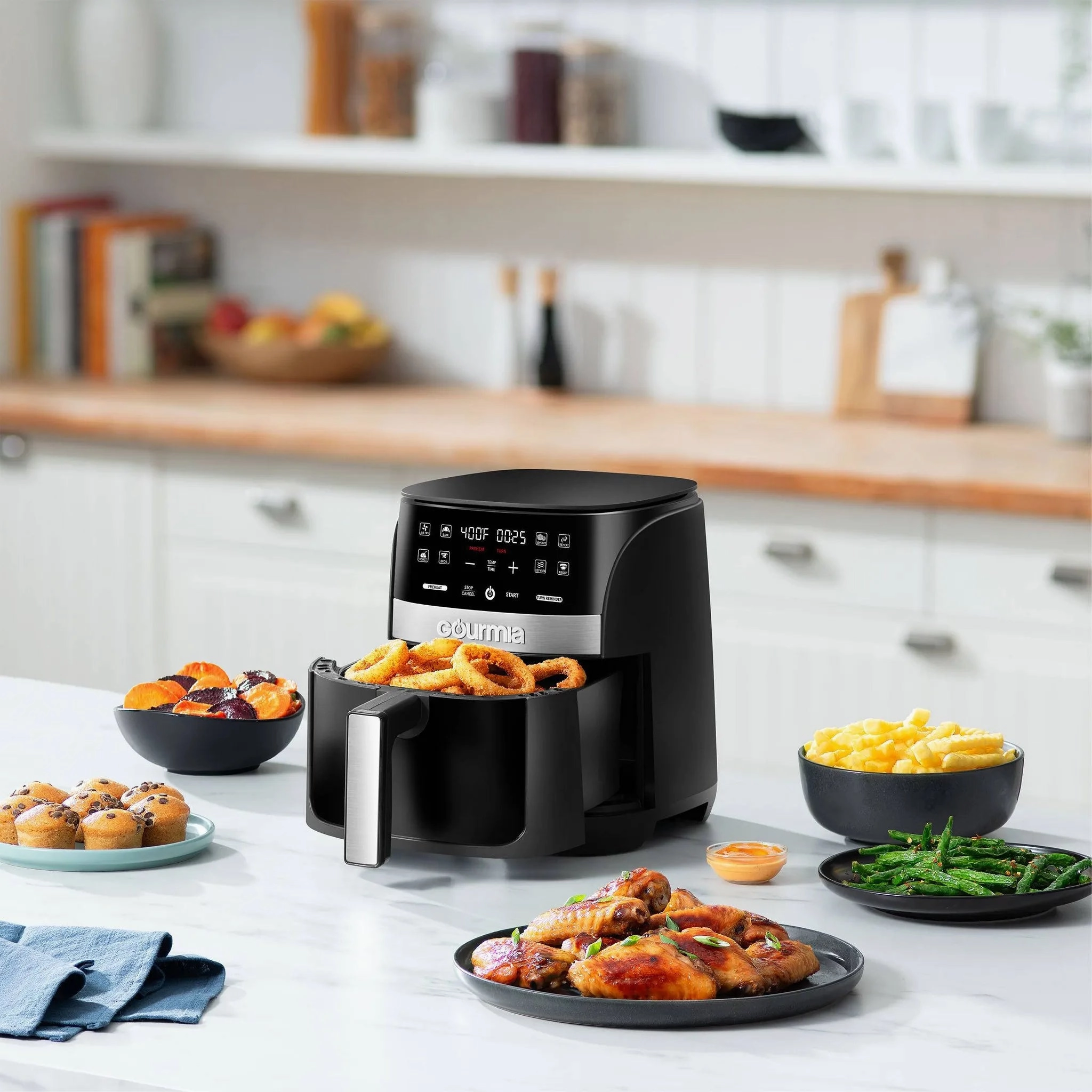 3qt Digital Air Fryer with 8 Presets & Guided Cooking