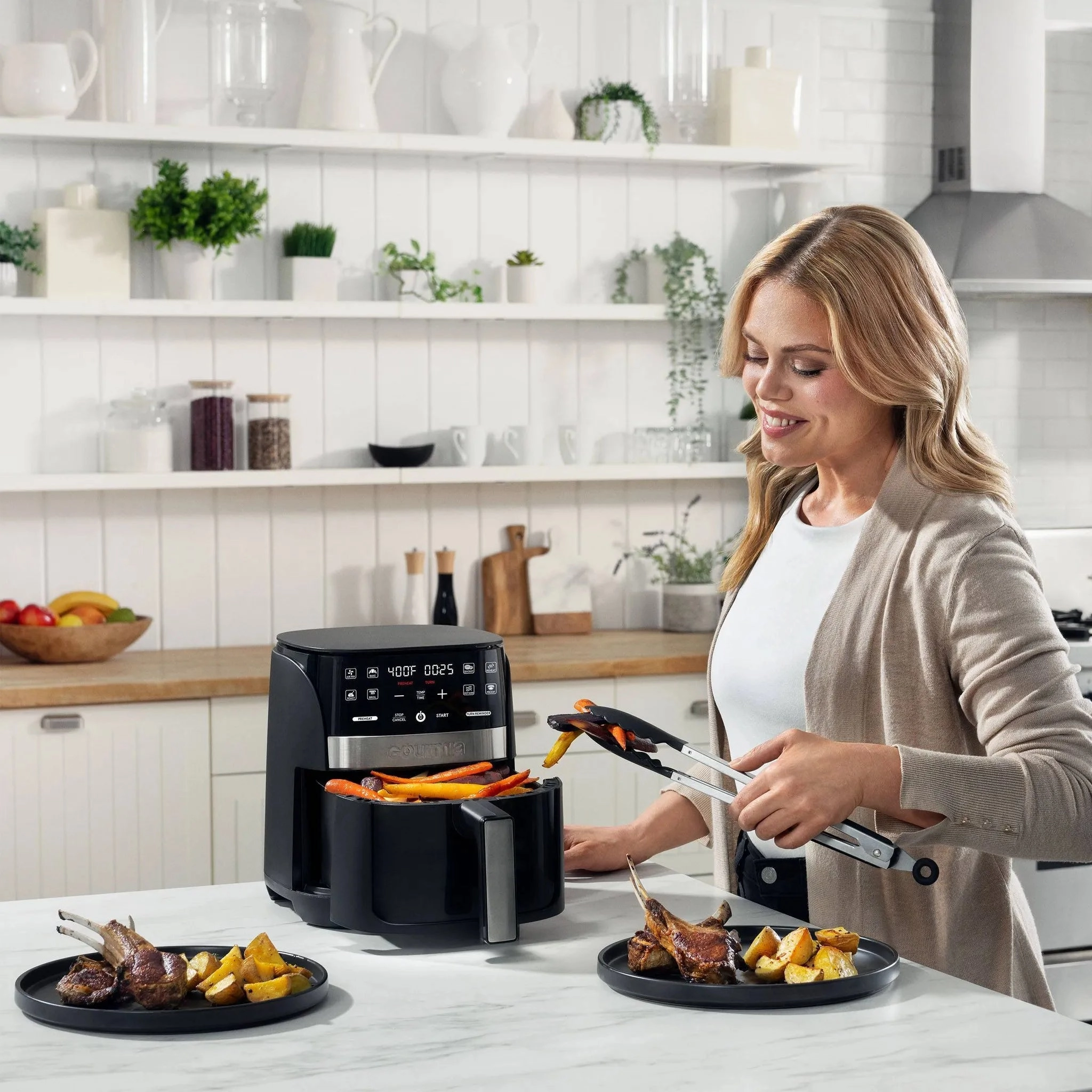 3qt Digital Air Fryer with 8 Presets & Guided Cooking