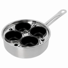 4 Cup Stainless Steel Egg Poacher Set