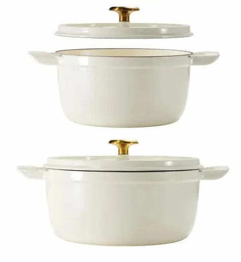 4-quart & 6-quart Enameled Cast Iron Round Dutch Oven, 2-pack