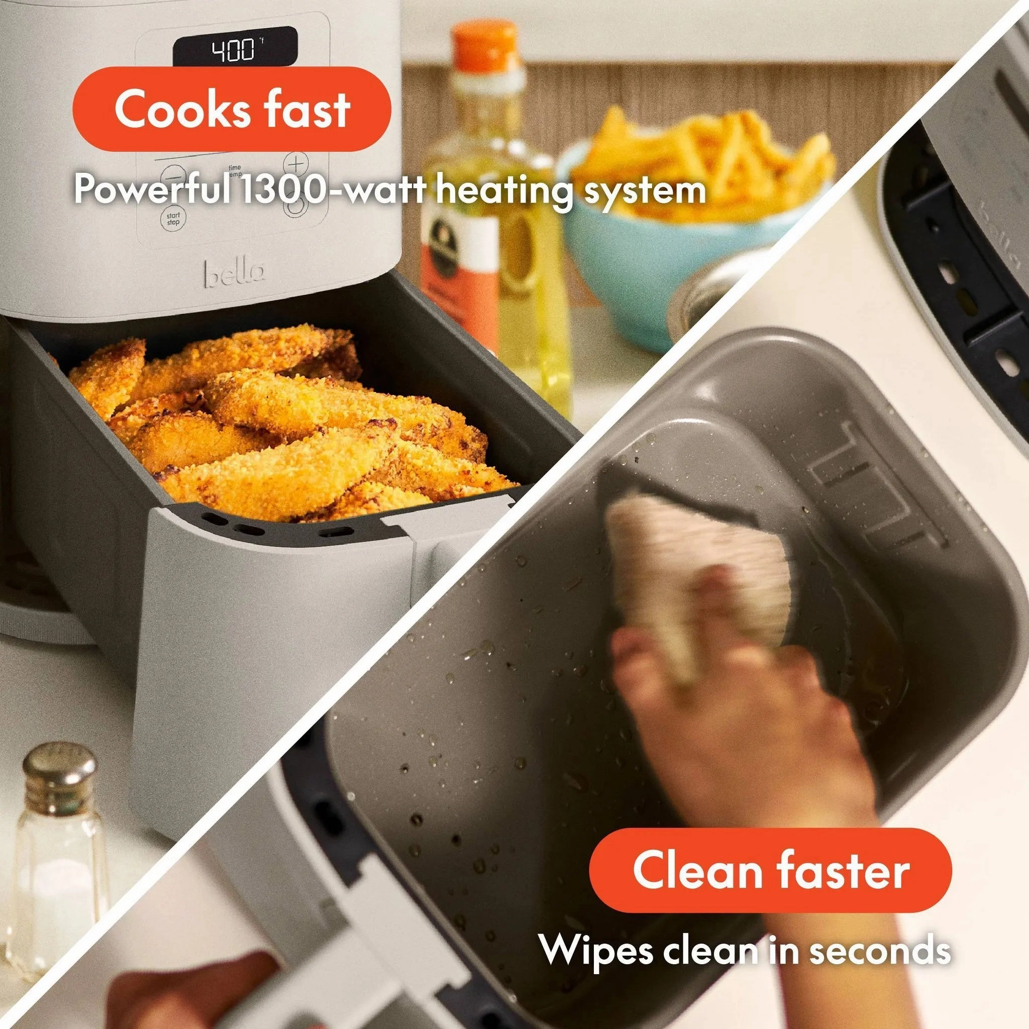 4qt Slim Air Fryer - Oatmilk (See Description)