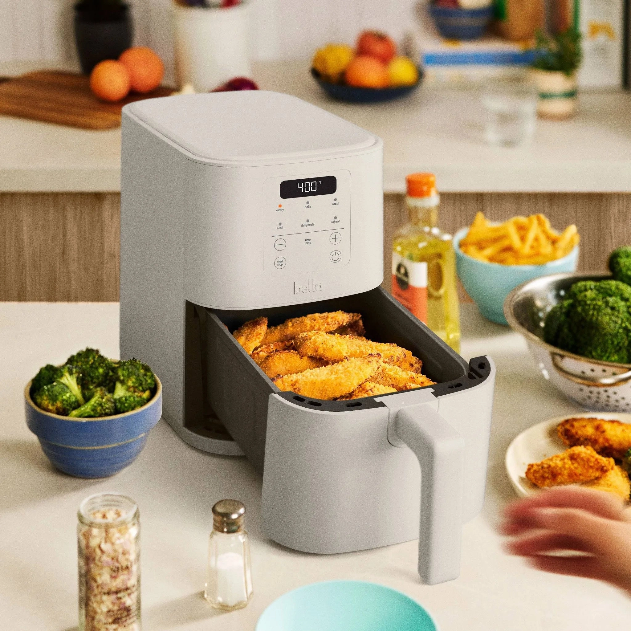 4qt Slim Air Fryer - Oatmilk (See Description)
