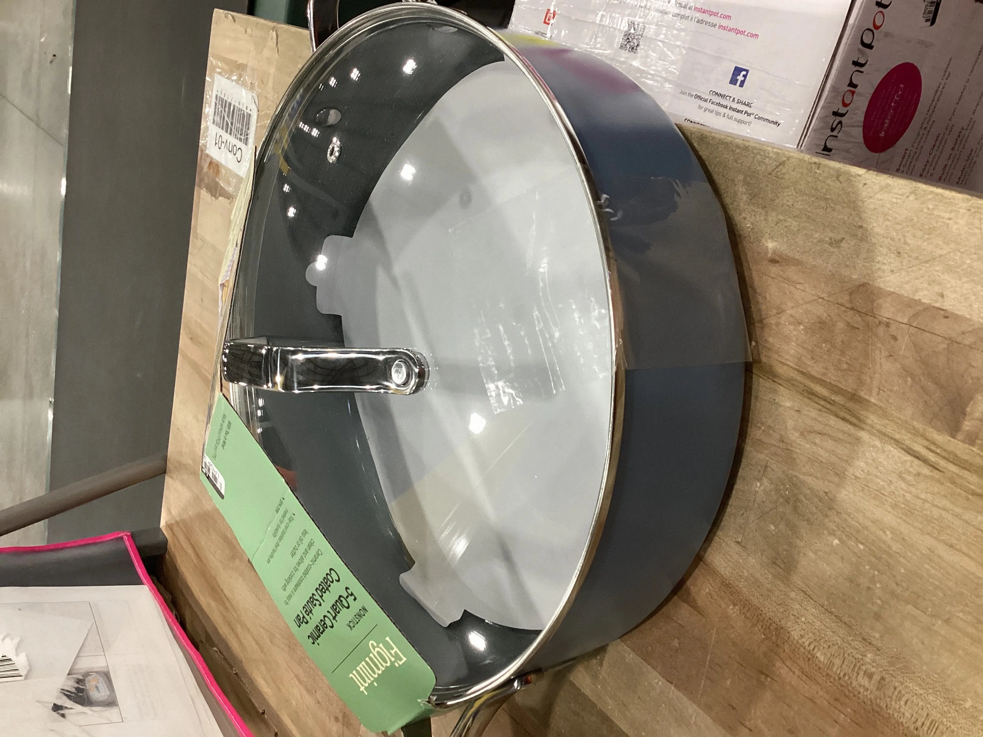 5qt Nonstick Ceramic Coated Aluminum Saute Pan Blue - ™™