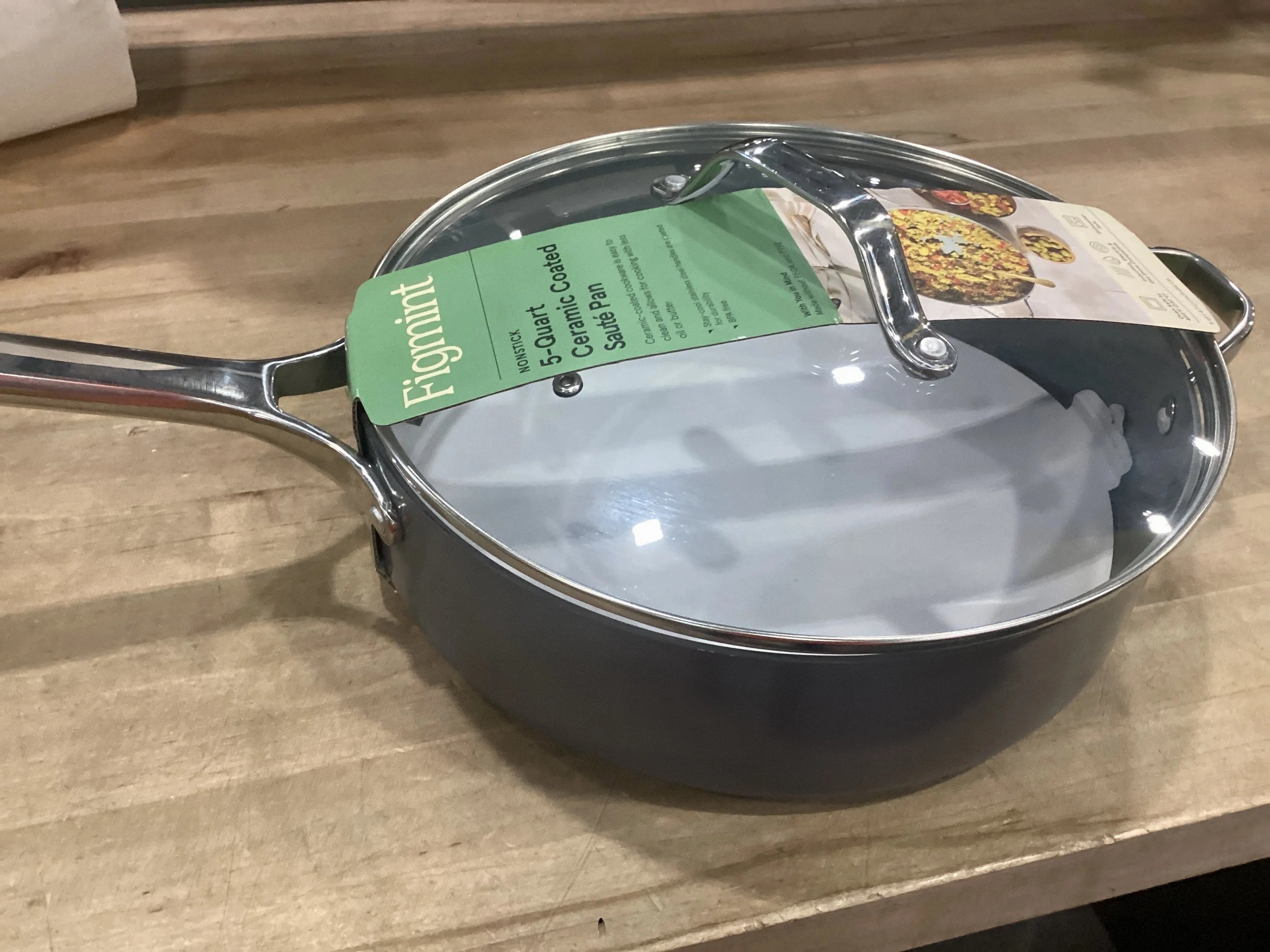 5qt Nonstick Ceramic Coated Aluminum Saute Pan Dark Gray - ™ (See Description)