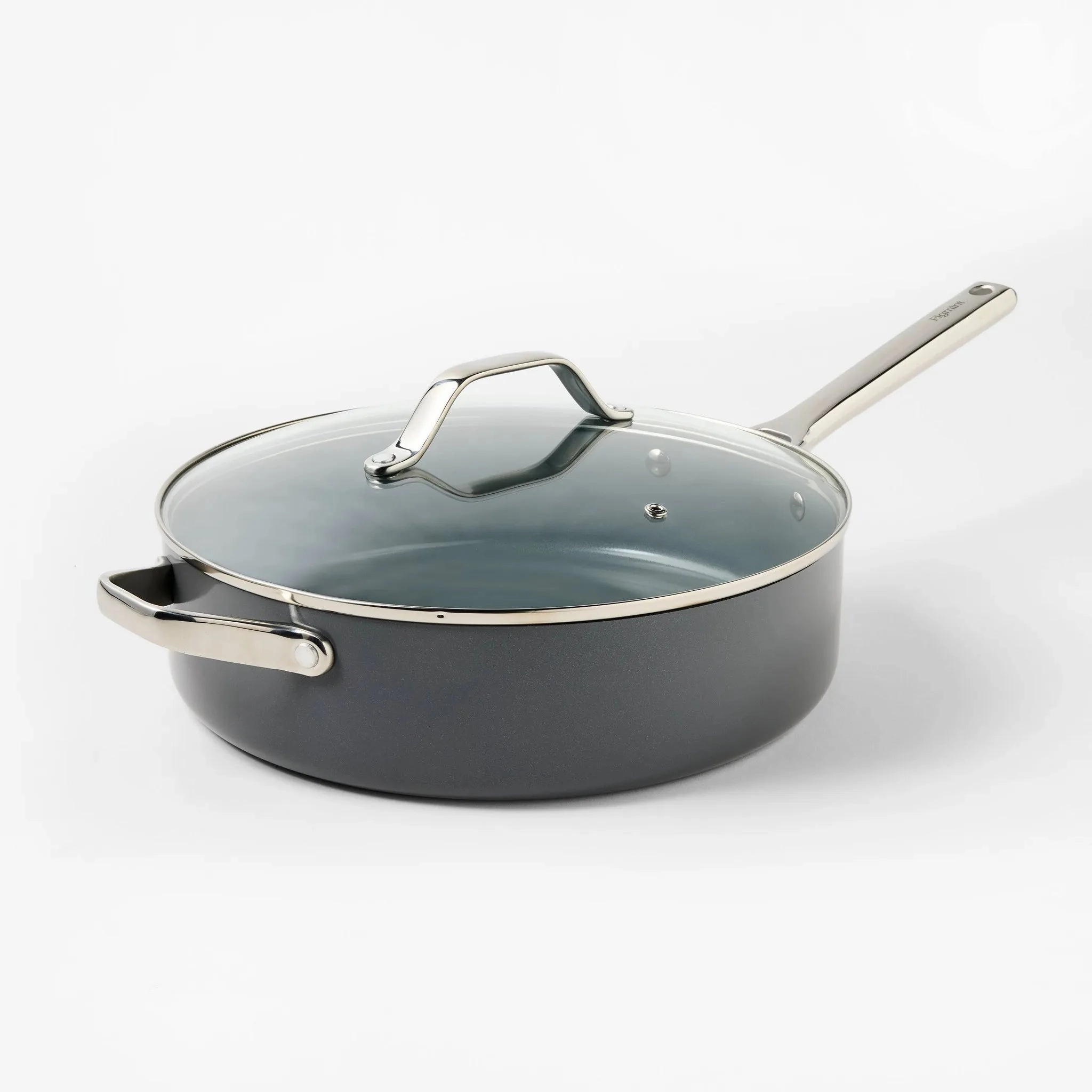 5qt Nonstick Ceramic Coated Aluminum Saute Pan Dark Gray - ™ (See Description)