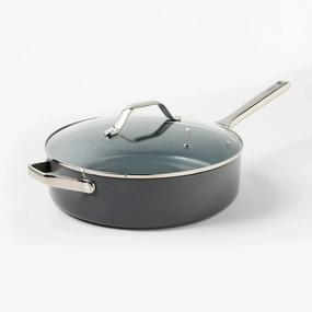 5qt Nonstick Ceramic Coated Aluminum Saute Pan Dark Gray - ™ (See Description)