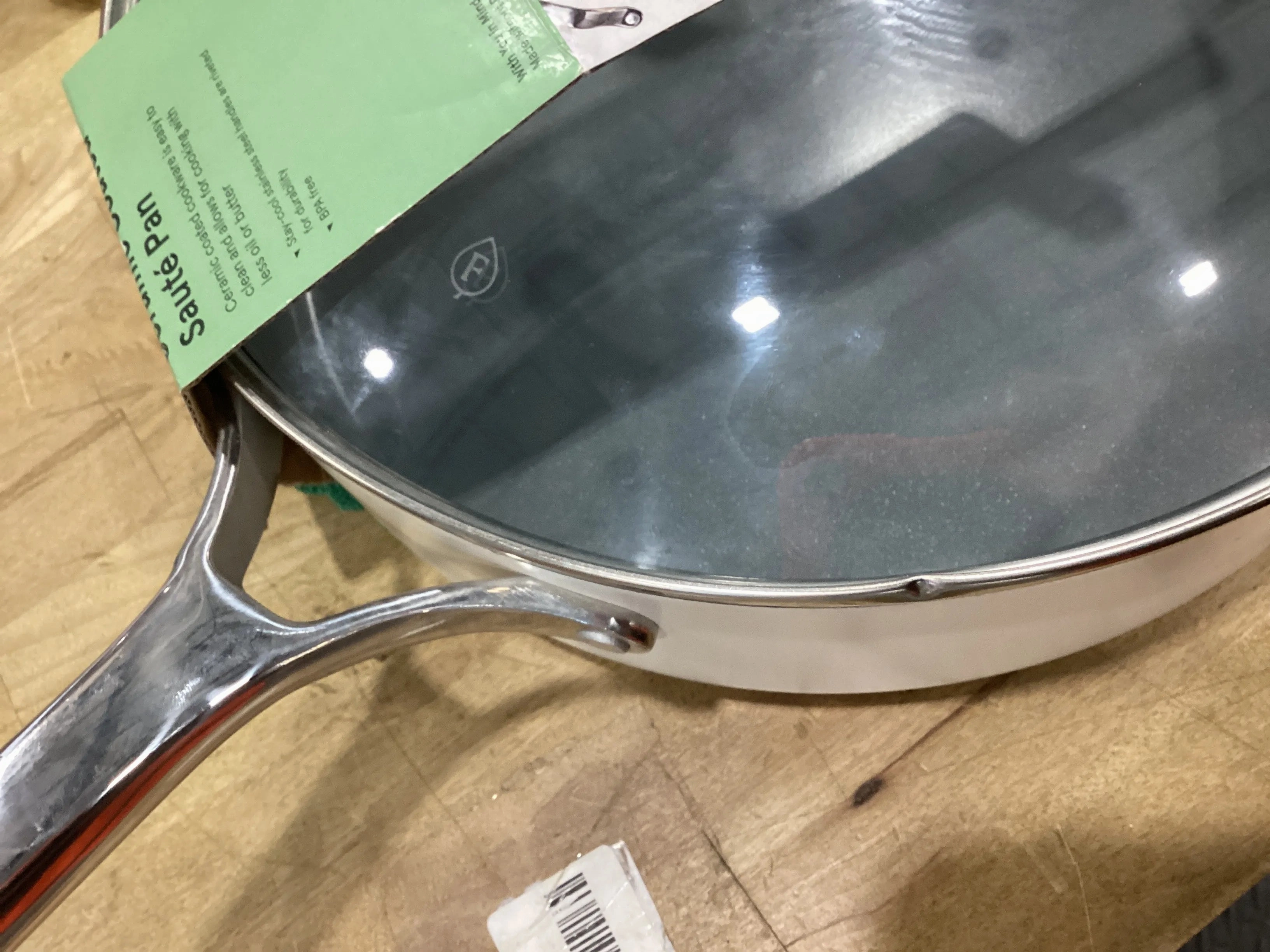 5qt Nonstick Ceramic Coated Aluminum Saute Pan (See Description)