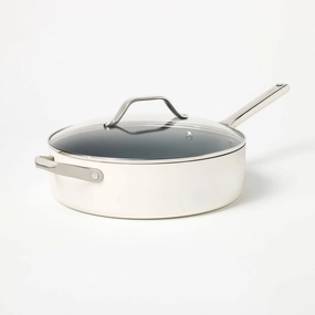 5qt Nonstick Ceramic Coated Aluminum Saute Pan (See Description)