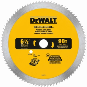 6-1/2 IN. x 5/8 IN. 90-Tooth Construction Steel Circular Saw Blade