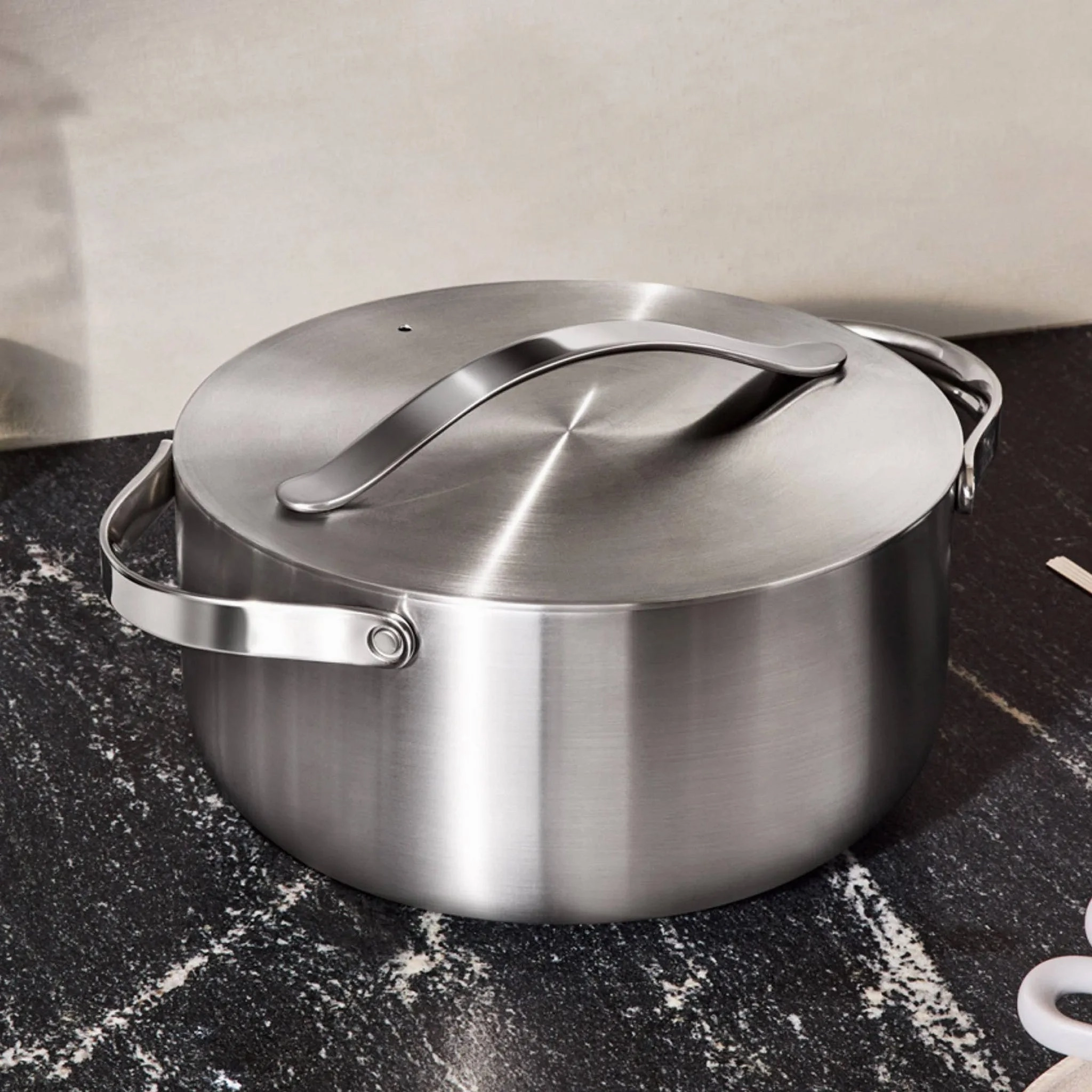 6.5qt Stainless Steel Dutch Oven with Lid:Hand Wash, Electric & Gas Compatible