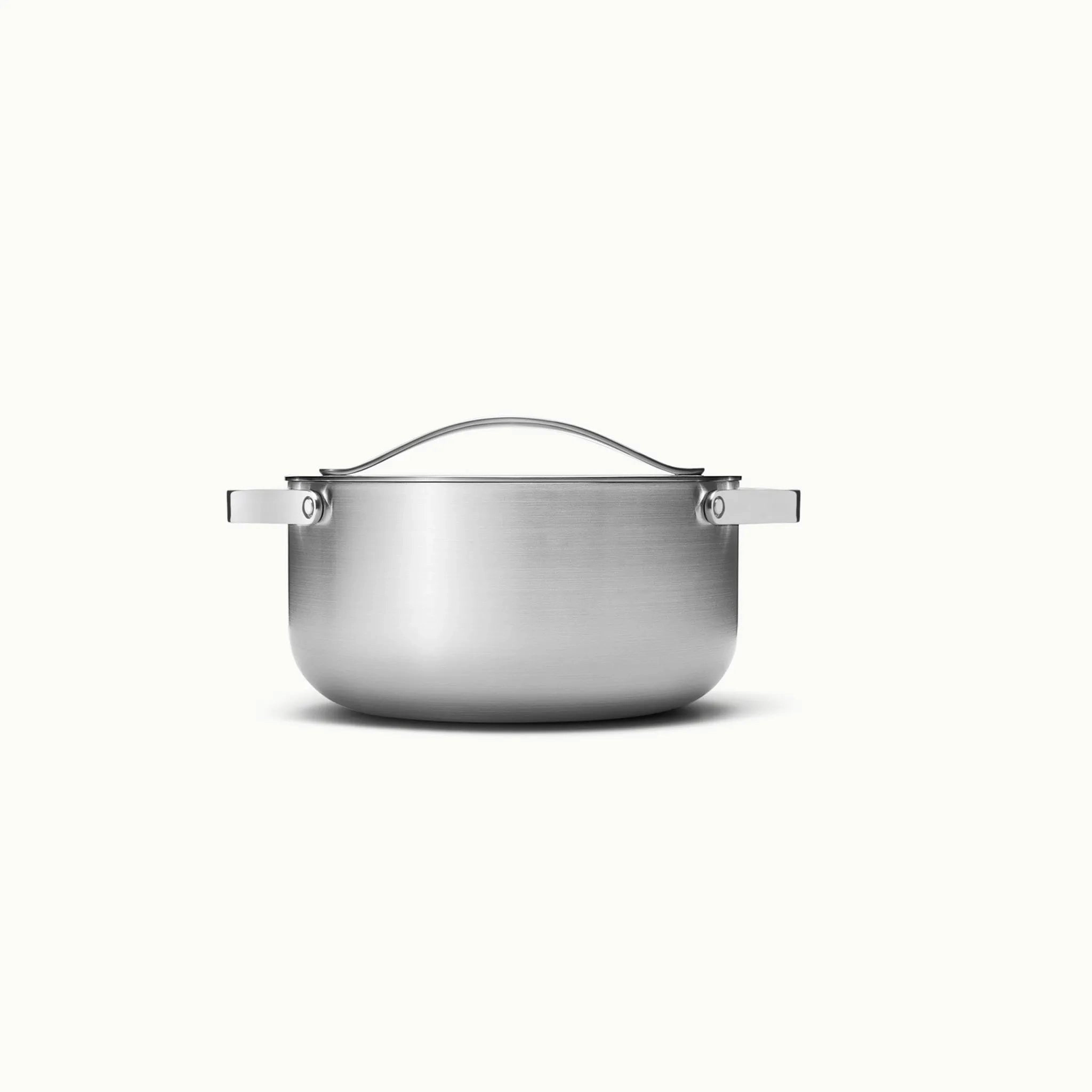 6.5qt Stainless Steel Dutch Oven with Lid:Hand Wash, Electric & Gas Compatible