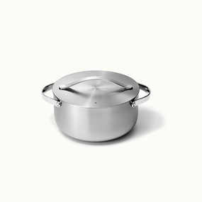 6.5qt Stainless Steel Dutch Oven with Lid:Hand Wash, Electric & Gas Compatible