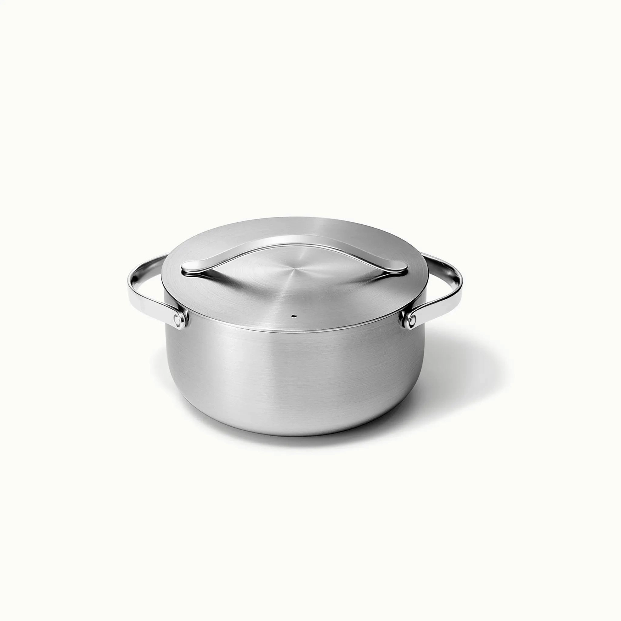 6.5qt Stainless Steel Dutch Oven with Lid:Hand Wash, Electric & Gas Compatible