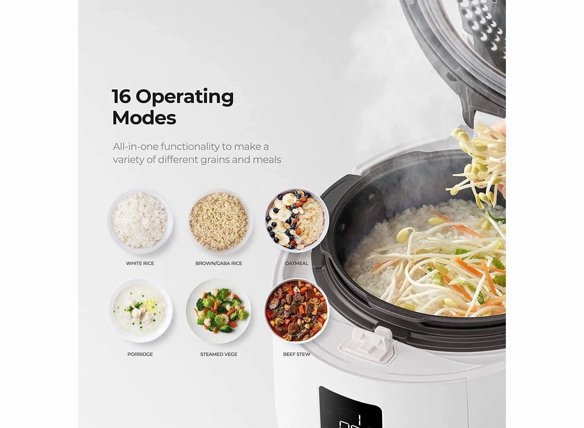 6-Cup Heating Pressure Twin Pressure Rice Cooker and Warmer