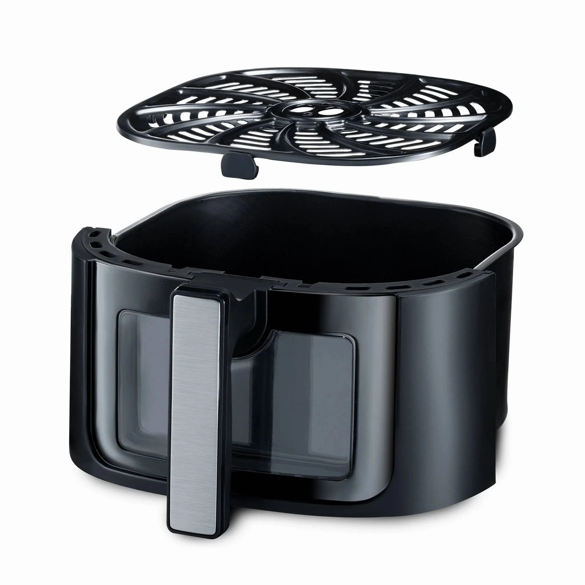 6-Qt Digital Window Air Fryer with 12 Presets & Guided Cooking Black (See Description)