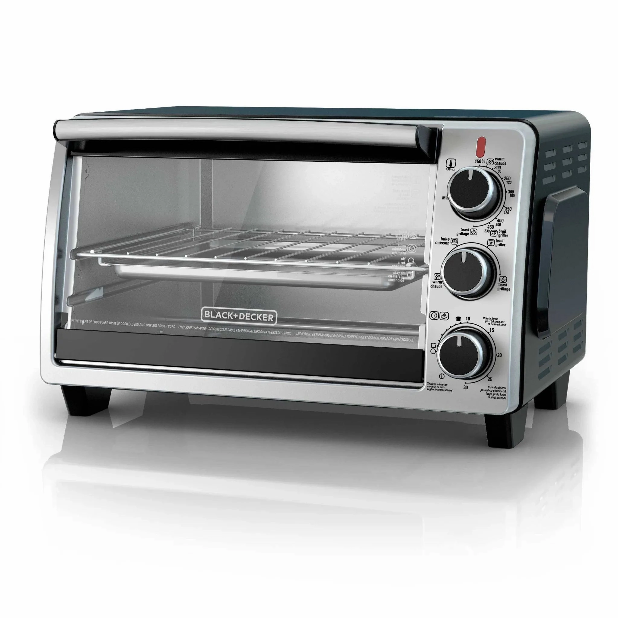 6 Slice Toaster Oven - Black