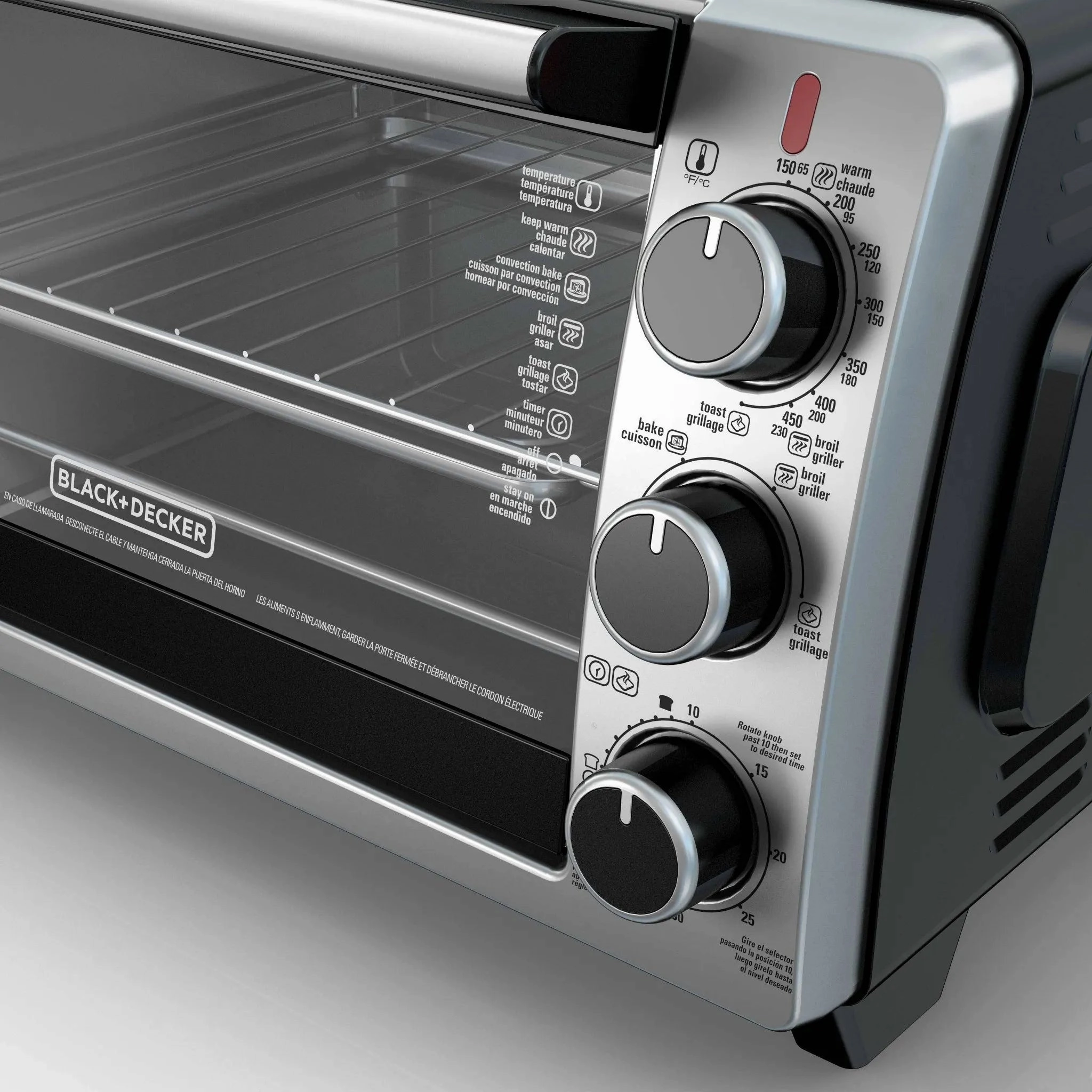 6 Slice Toaster Oven - Black