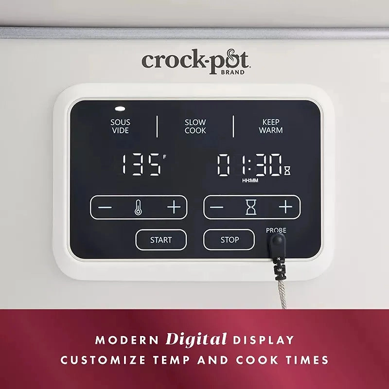 6qt Programmable Slow Cooker with Sous Vide - Oat Milk Ivory