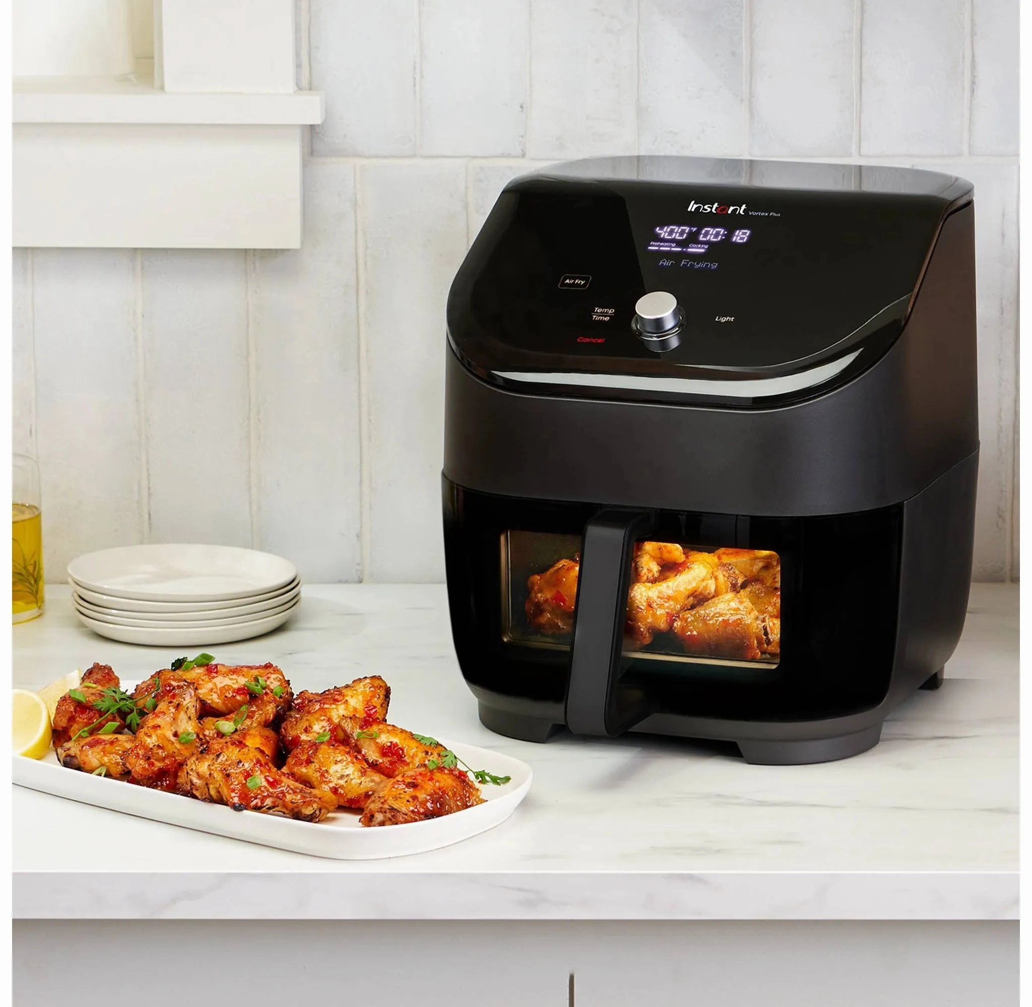 6qt Vortex Plus Air Fryer with Clear Cook - Black