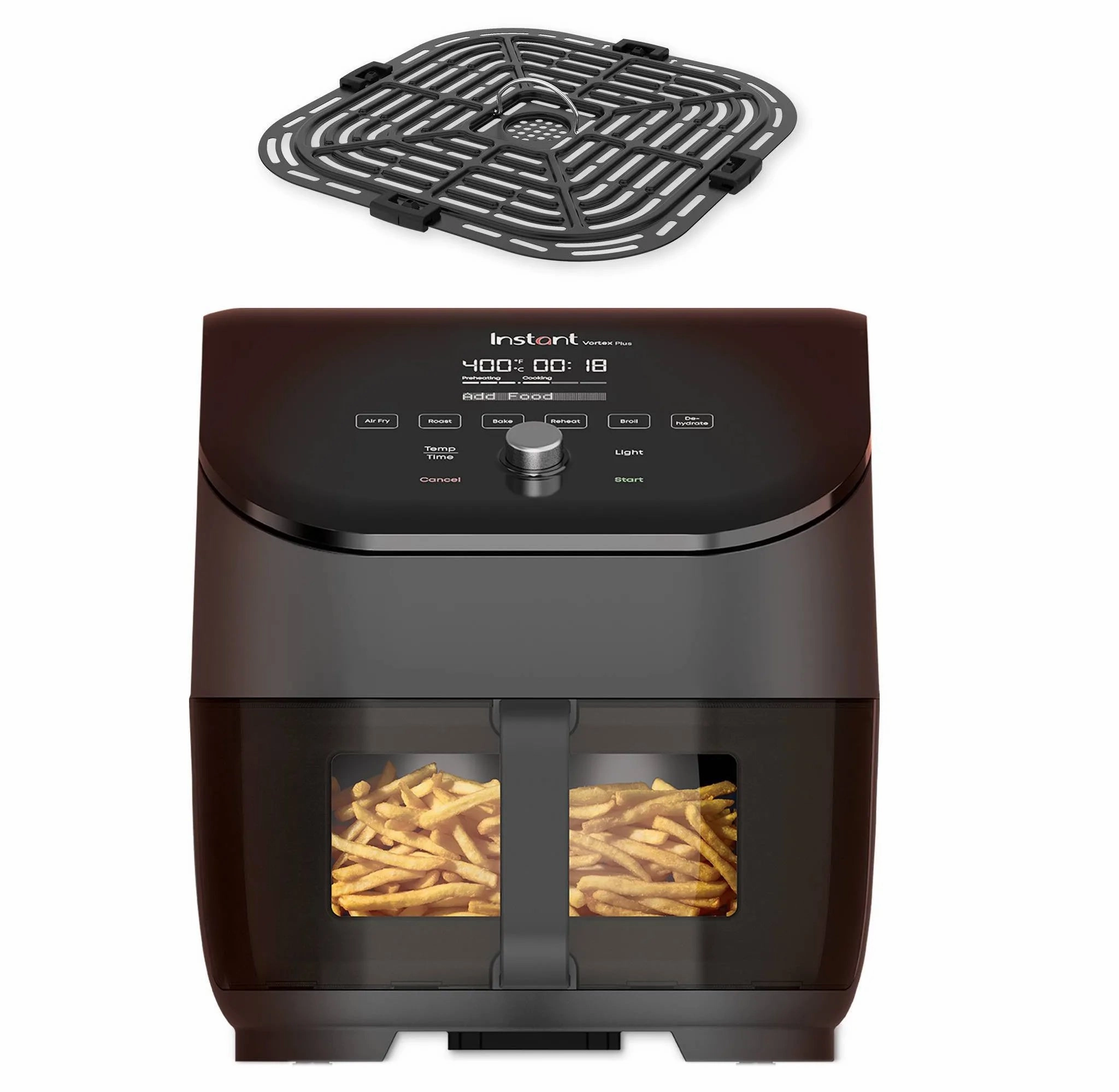 6qt Vortex Plus Air Fryer with Clear Cook - Black