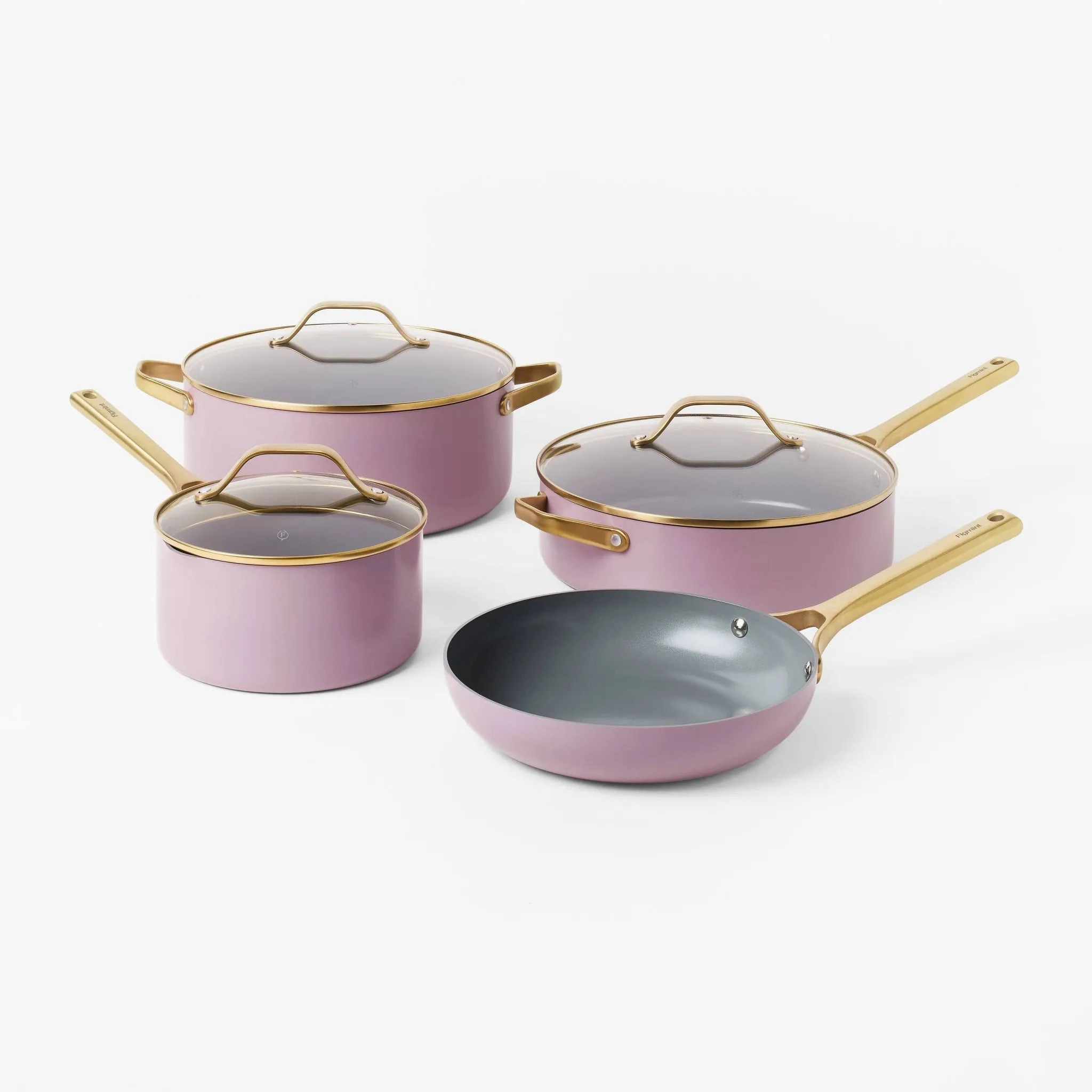 7pc Nonstick Ceramic Coated Aluminum Cookware Set