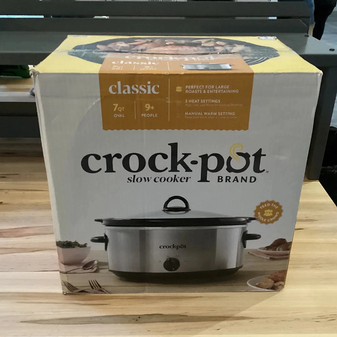 7qt Manual Slow Cooker - Stainless Steel
