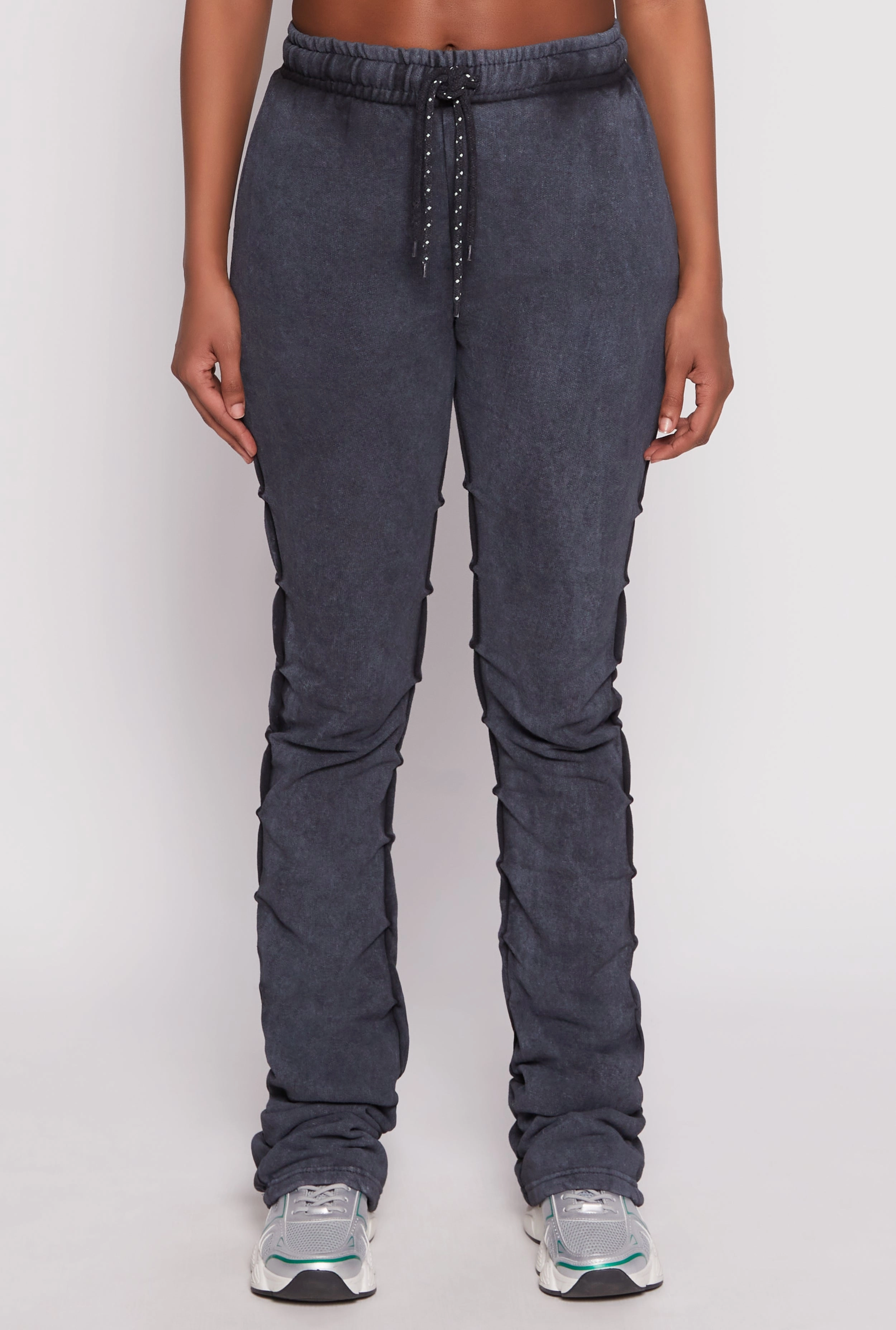 Acid Wash Stacked Sweatpants