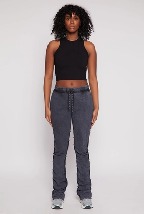 Acid Wash Stacked Sweatpants